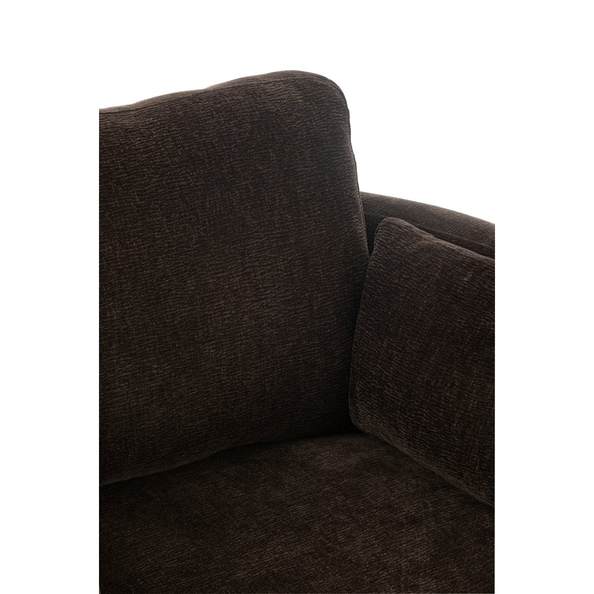 J-Line - Fauteuil lounge Swiv Peuplier/Mousse Marron Foncé