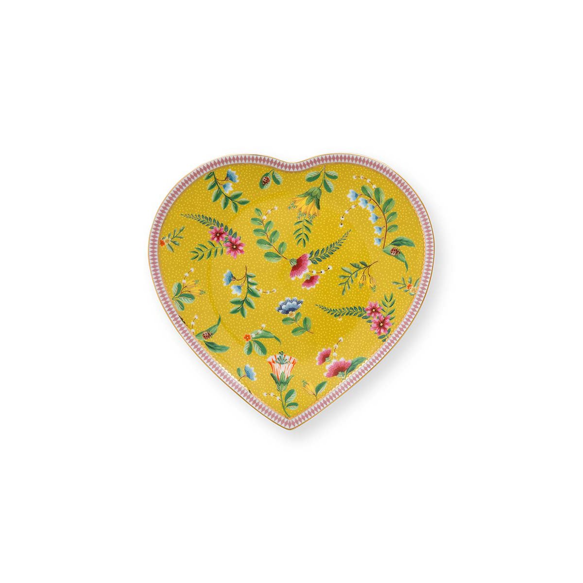 Pip Studio - Set/2 Heart Shape Plates La Majorelle Yellow 21.5cm