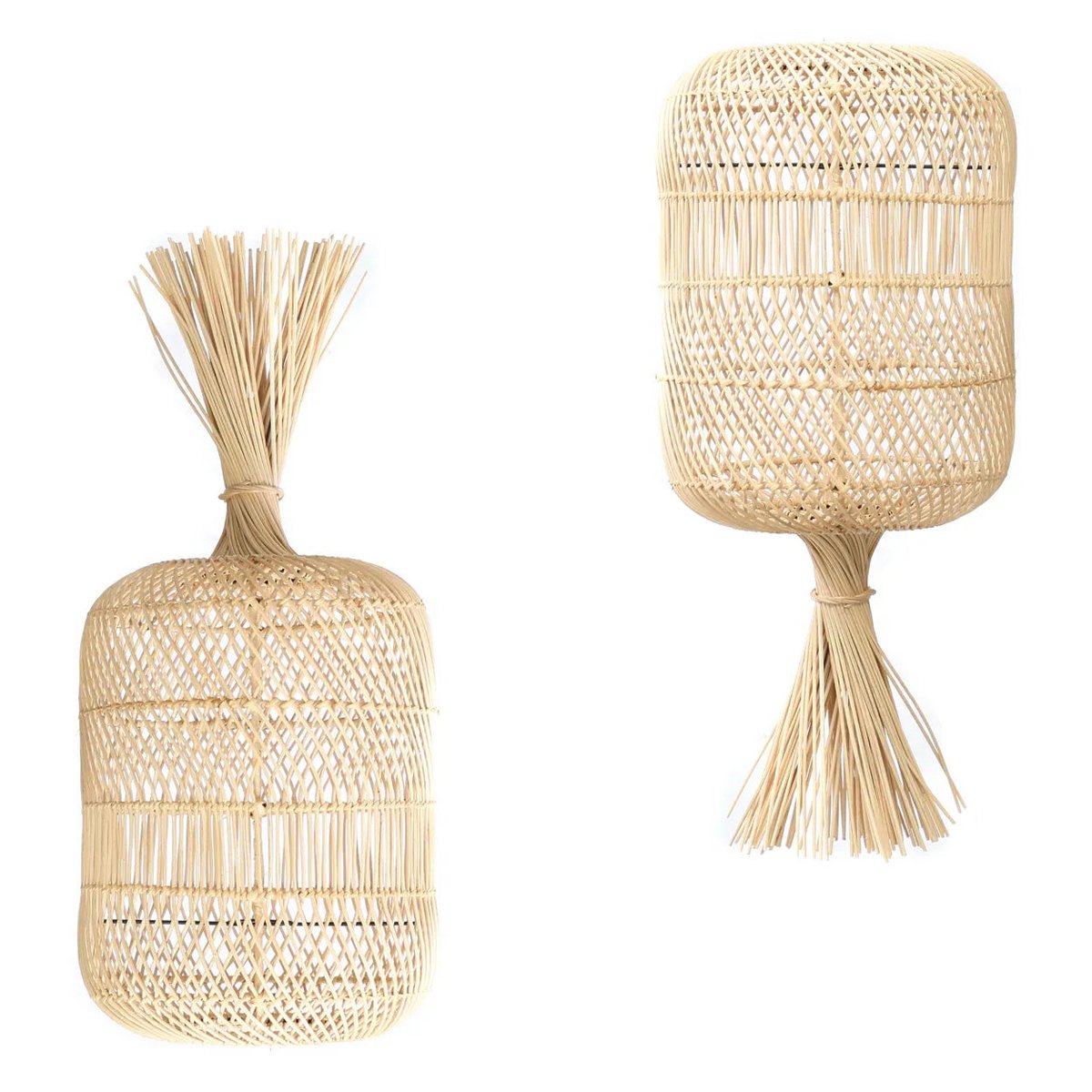 Bazar Bizar - Hang- en vloerlamp 'Dumpling' (Naturel, M)