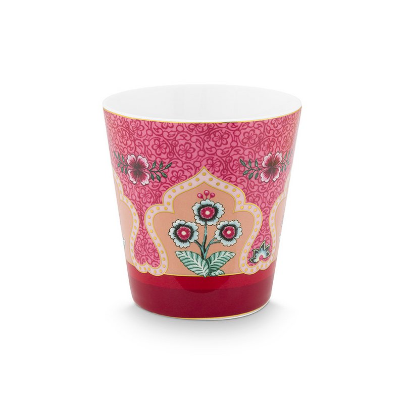 Pip Studio - Giftset Mugs without Ear Oriental Flower Festival Dark Pink 230ml