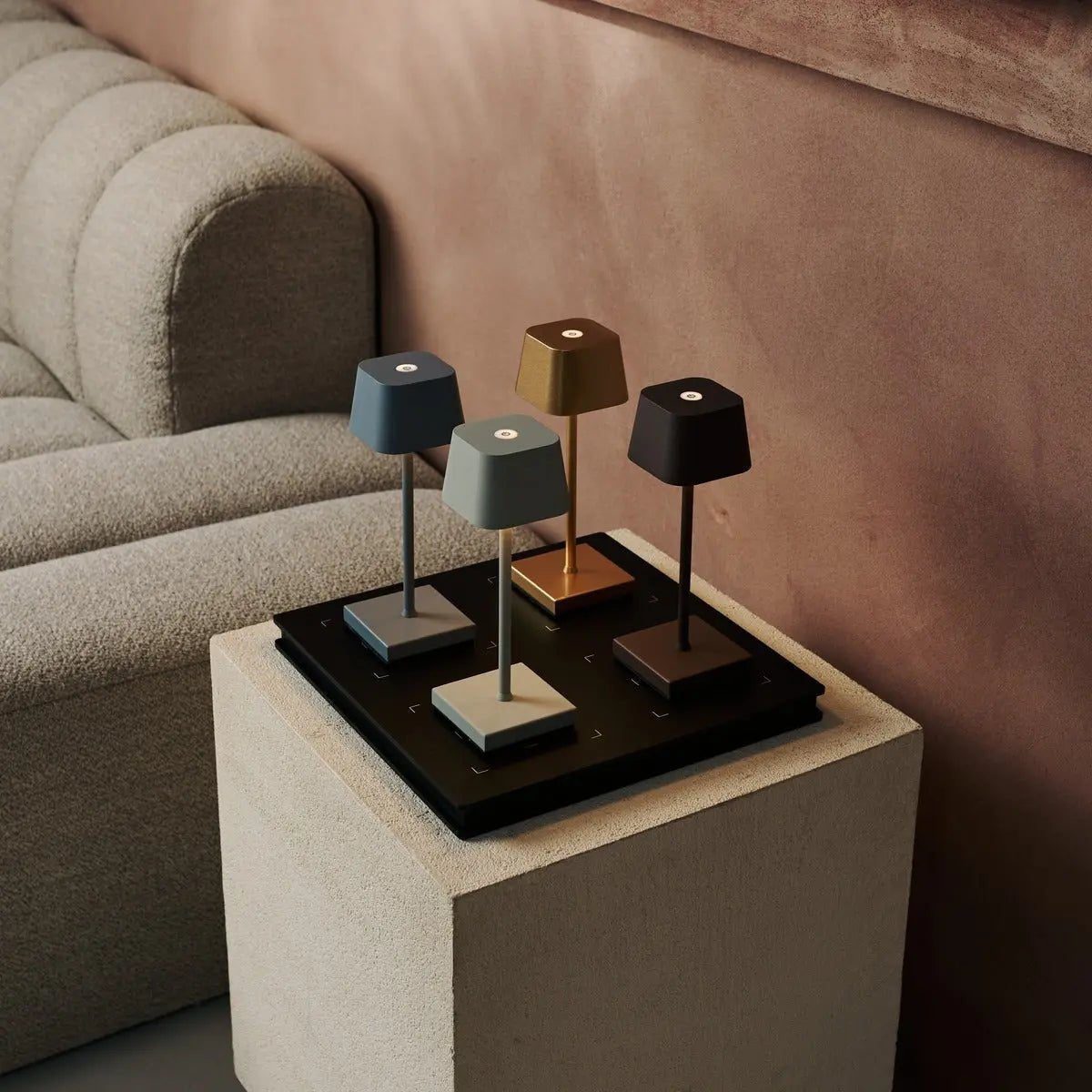 Tavellio-Amsterdam - Sarphati Mini Gold - Draadloze tafellamp