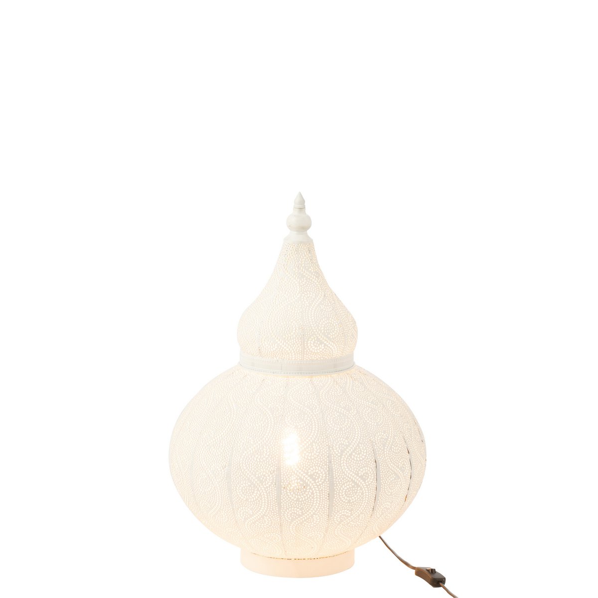 J-Line - Lampe Aladin - Métal - Blanc - Petit