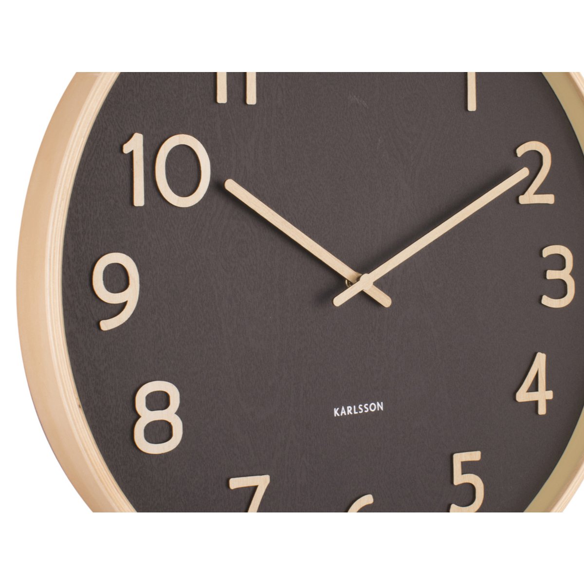 Karlsson - Wandklok Puur Houtnerf Medium