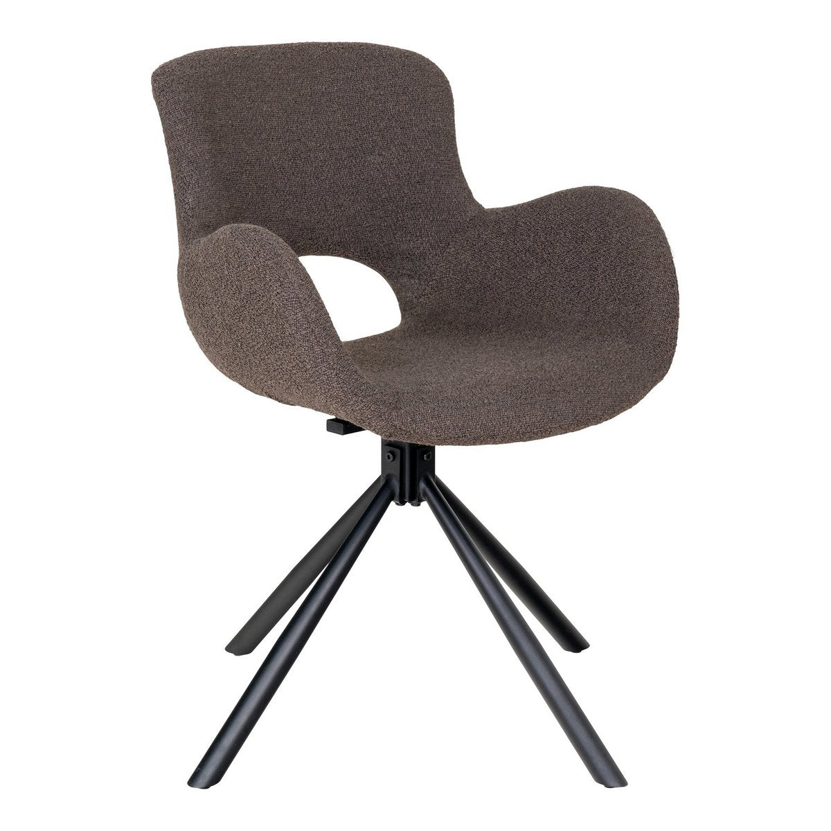 House Nordic - Amorim Dining Chair - Esszimmerstuhl, aus Bouclé-Pilz mit Drehgelenk - 2er-Set