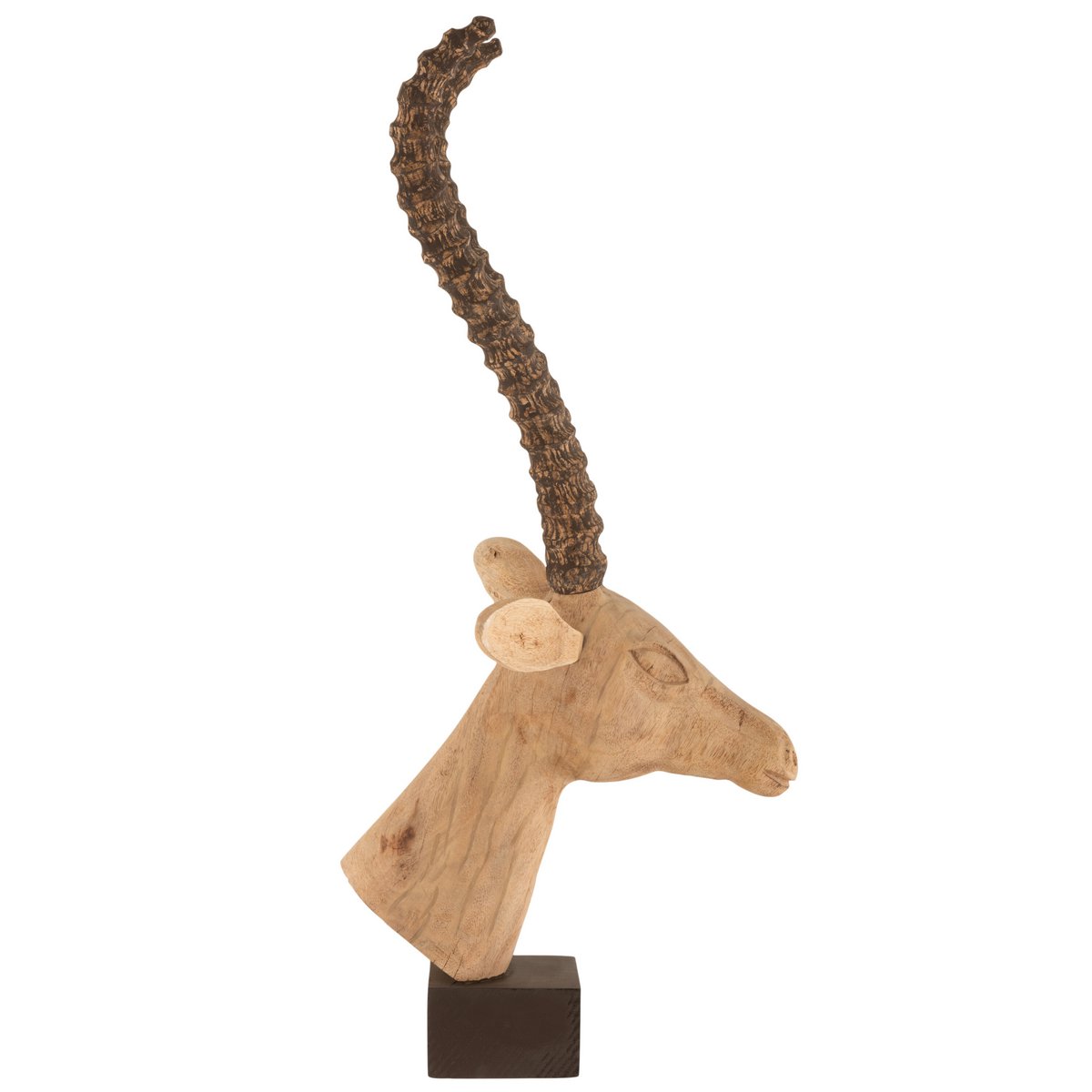 J-Line - Decoratief figuur 'Hert' (Hout, Bruin)