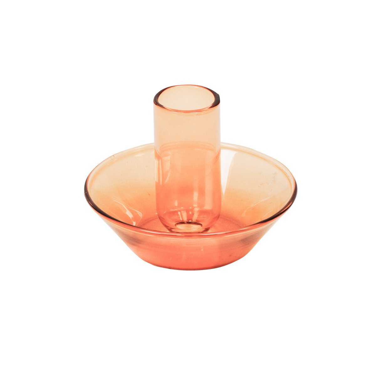 Housevitamin - Kerzenhalter 'Glas' (9,5cm, Orange)