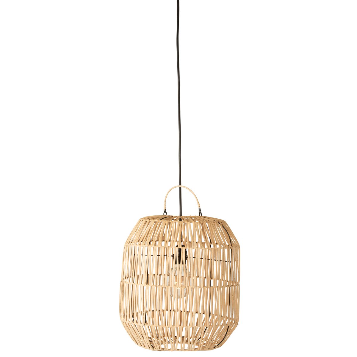 J-Line – Zyclinder-Lampe – Rattan – Natur