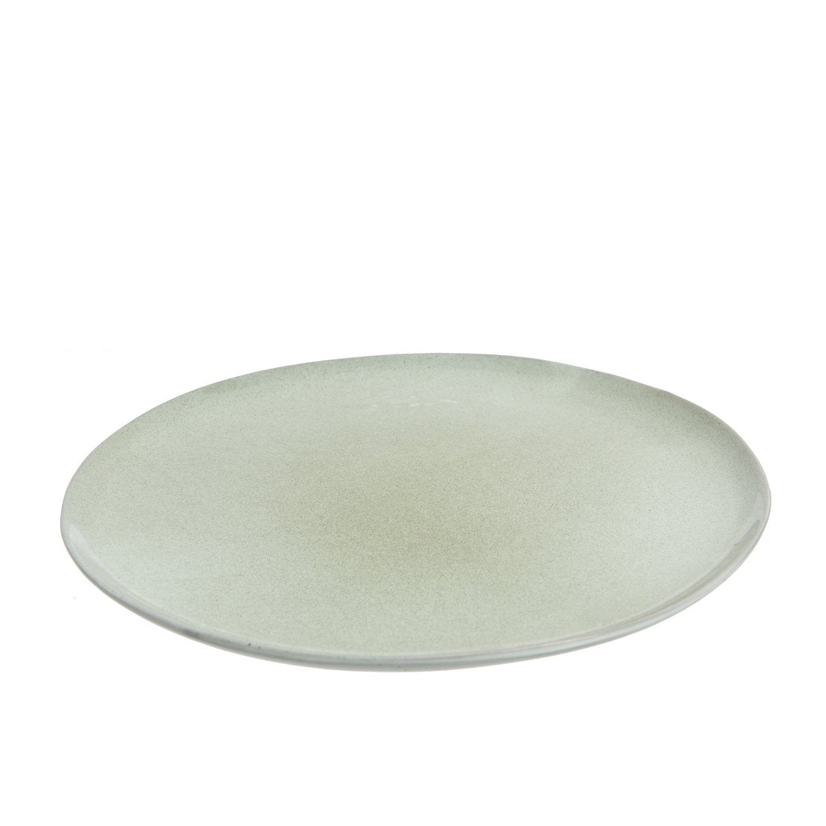 J-Line - Assiette mouchetée - Porcelaine - Menthe 3X