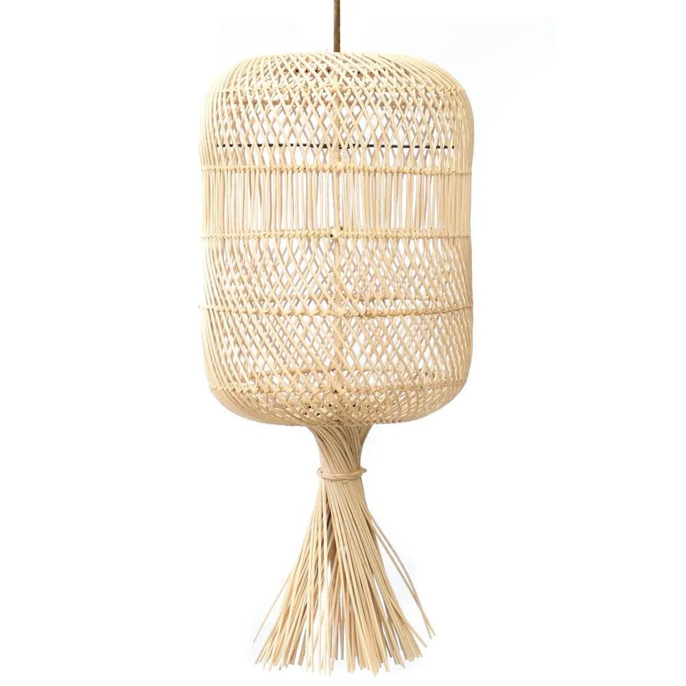 Bazar Bizar - Hang- en vloerlamp 'Dumpling' (Naturel, M)