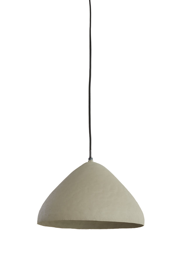 Light &amp; Living - Lampe suspendue 'Elimo' (Taille M, Gris Clair Mat)