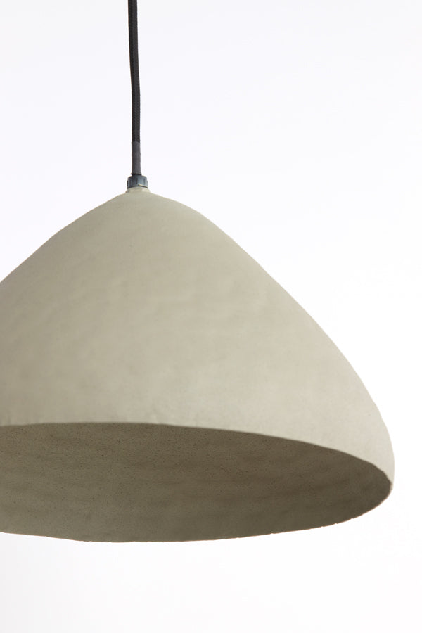 Light &amp; Living - Lampe suspendue 'Elimo' (Taille M, Gris Clair Mat)