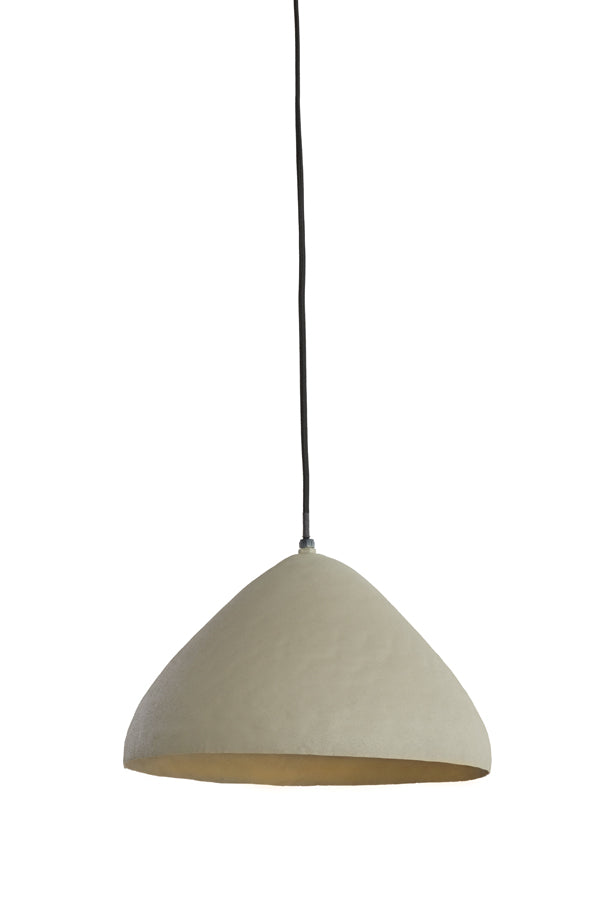 Light &amp; Living - Lampe suspendue 'Elimo' (Taille M, Gris Clair Mat)