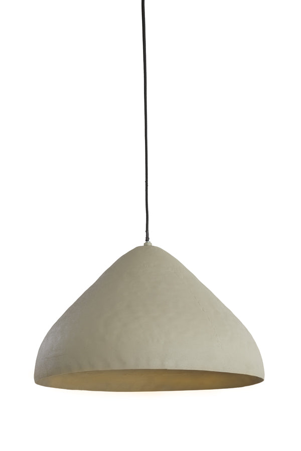 Light &amp; Living - Lampe suspendue 'Elimo' (Taille L, Gris Clair Mat)