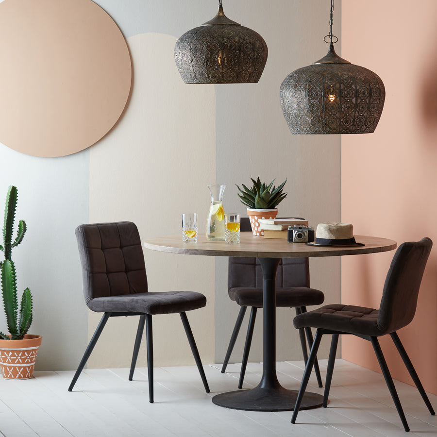 Light & Living - Hanglamp 'Emine' (Bruin & Goud)