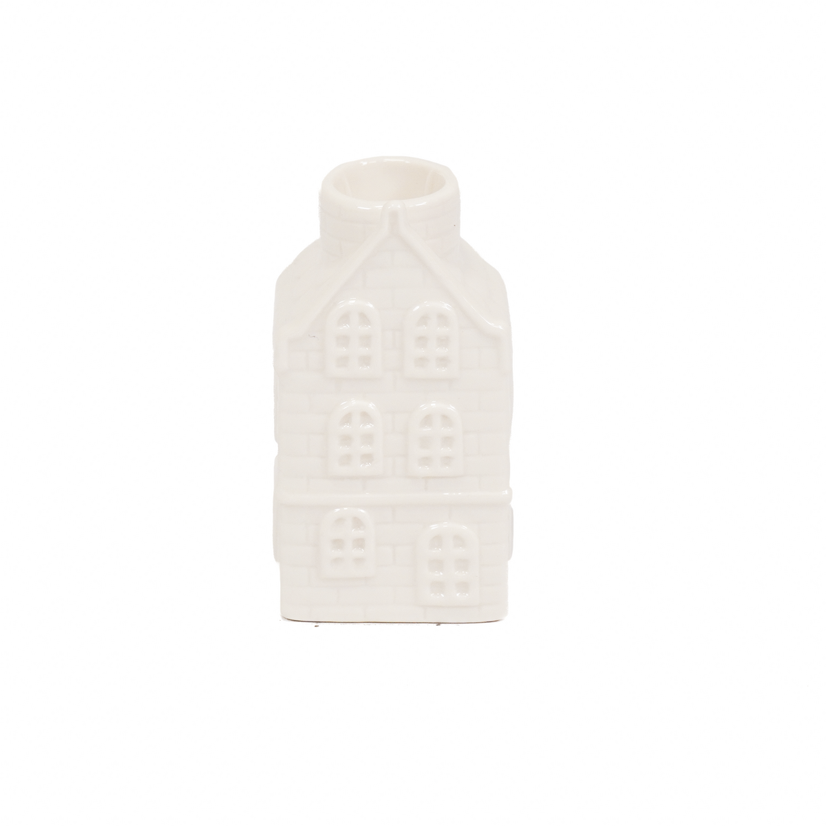 Housevitamin - Kerzenhalter 'House' (6cm x 5,5cm x 11cm, Weiß)