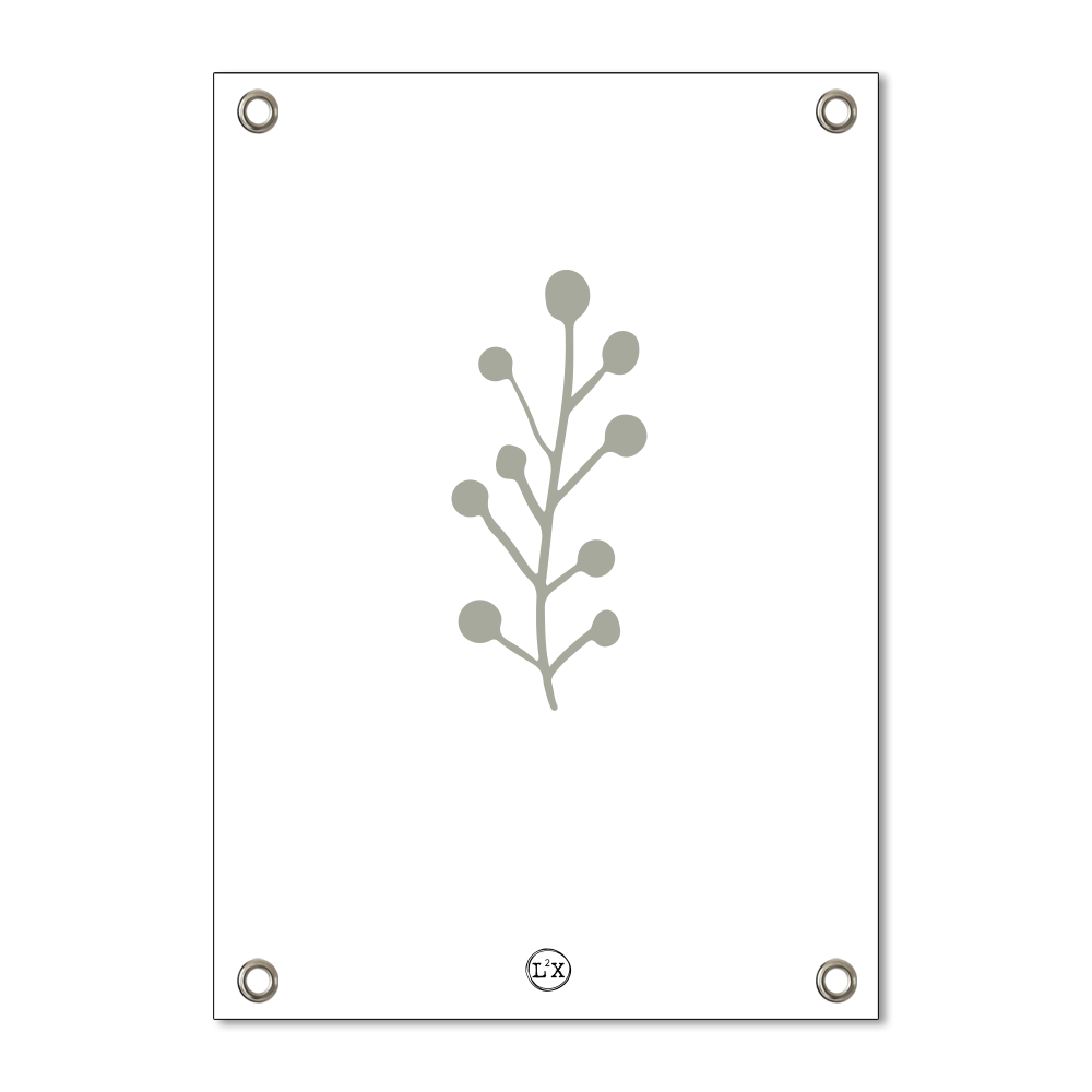 Label2X - Gartenposter Blatt weiß