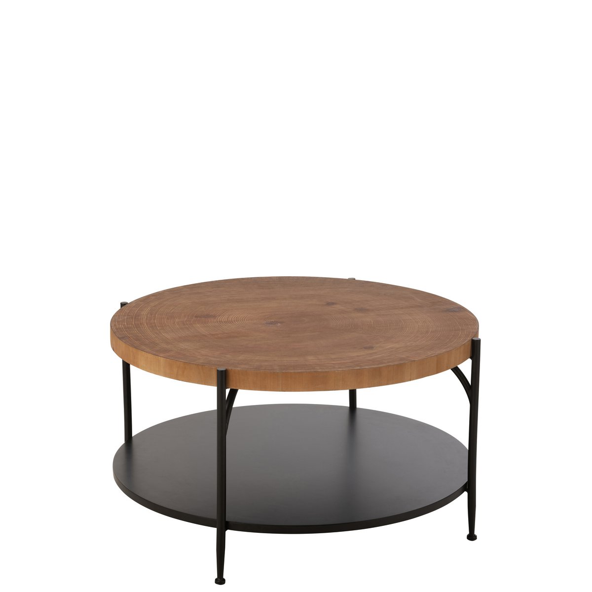 J-Line - Table basse Voni MDF/Fer Noir/Naturel