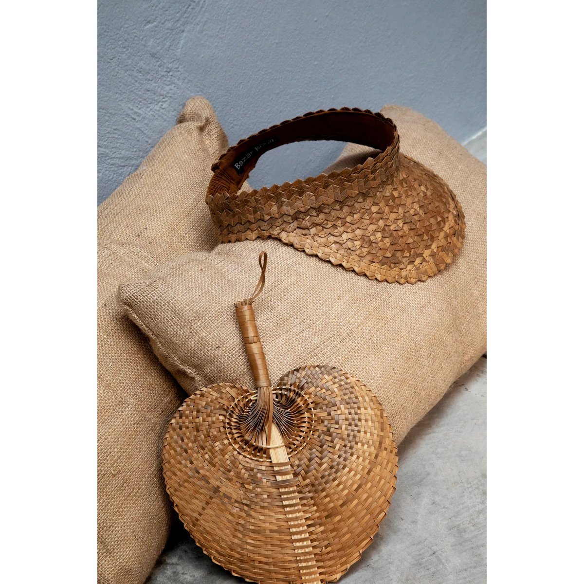 Bazar Bizar - Kussenhoes 'Jute' (Naturel, 60x35)