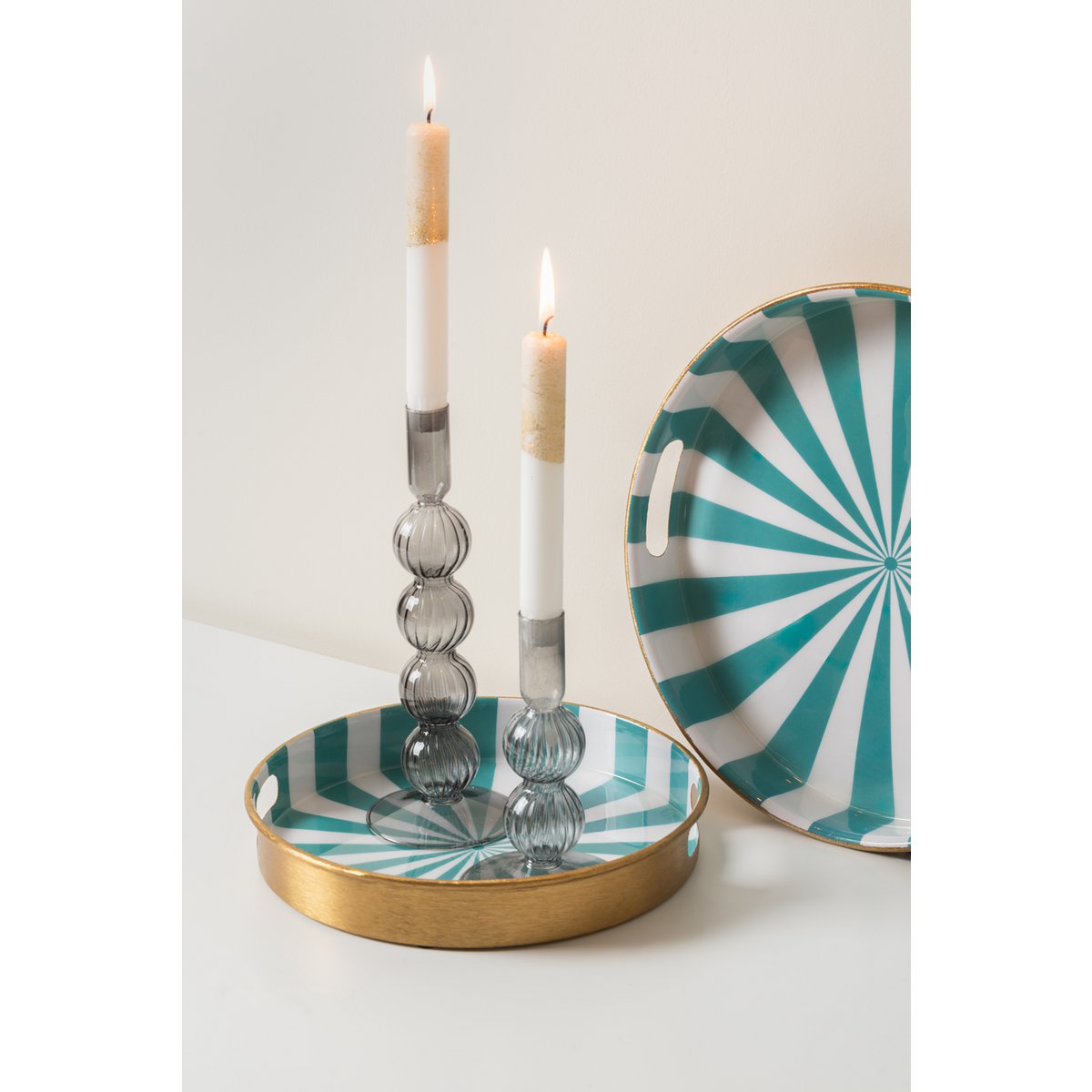 Present Time – Candy Swirl Tablett-Set, 2-teilig – PT4205BL