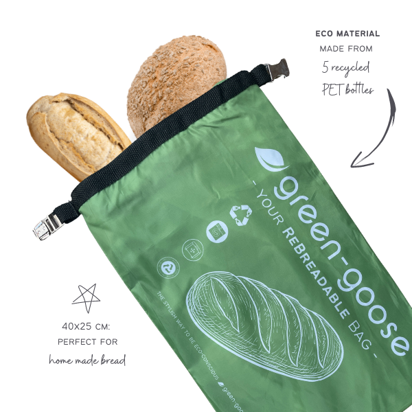 green-goose - Herbruikbare rPet Broodzakkenset