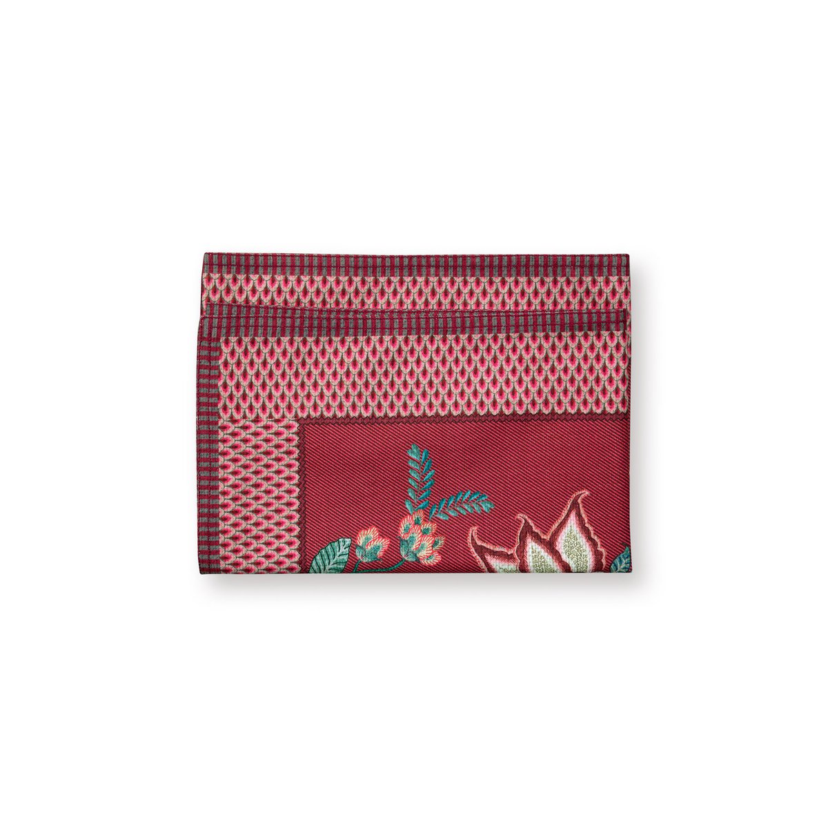 Pip Studio - Table Runner Flower Festival Dark Pink 50x150cm