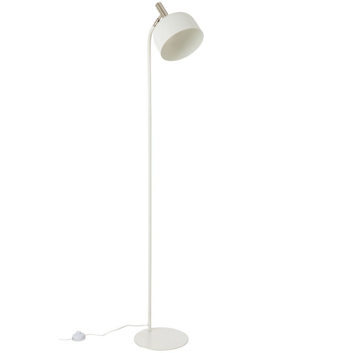 J-Line - Lampadaire Tilt - Métal - Blanc/Or