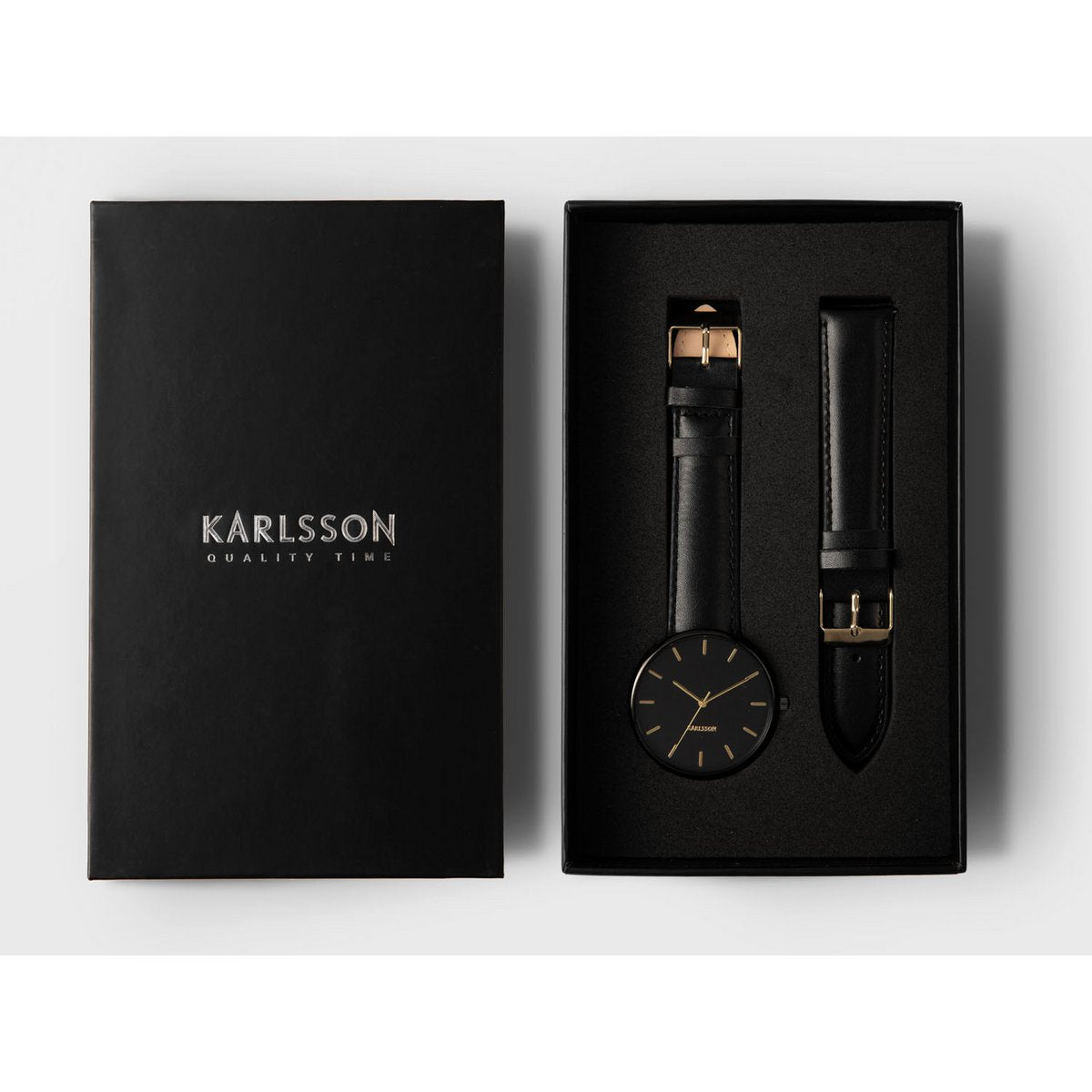 Karlsson – Uhr Minimal Stahl – KA5904BK