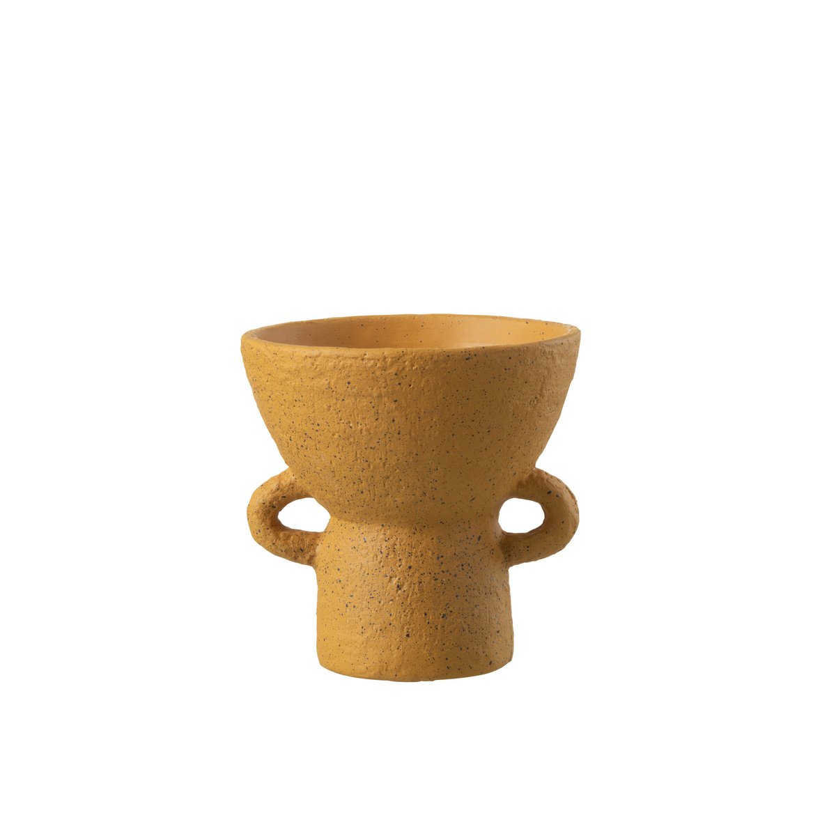 J-Line - Vase Zenia - Céramique - Ocre - Petit - Ø20,00cm