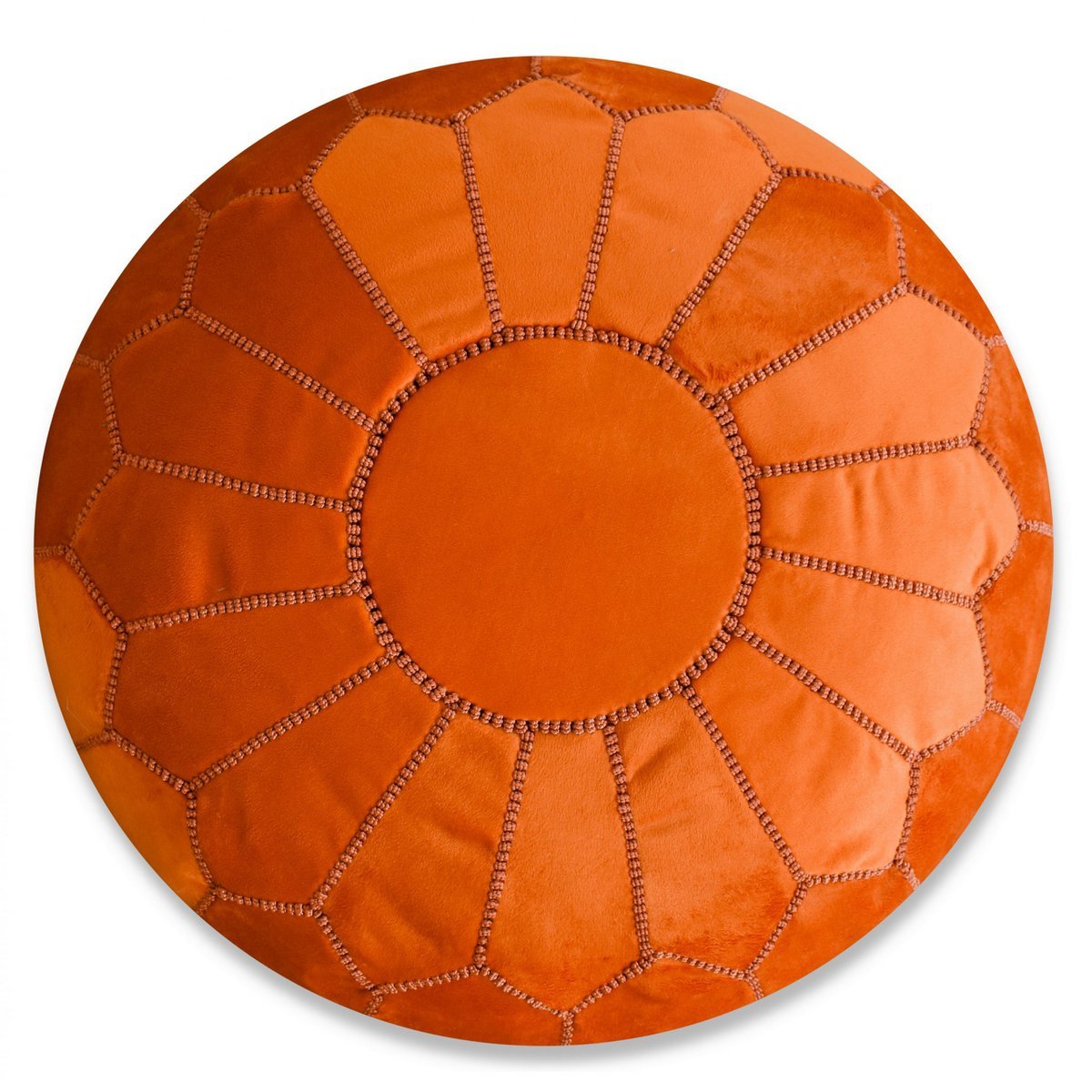 Poufs &amp; Kissen - Samt-Pouf - Orange