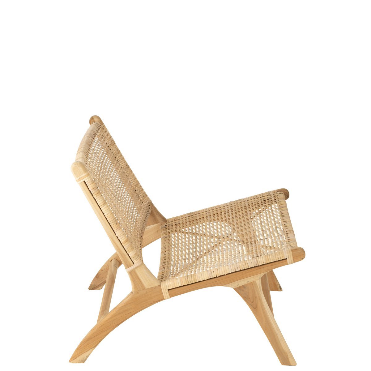 J-Line - Fauteuil Tissé - Bois - Naturel