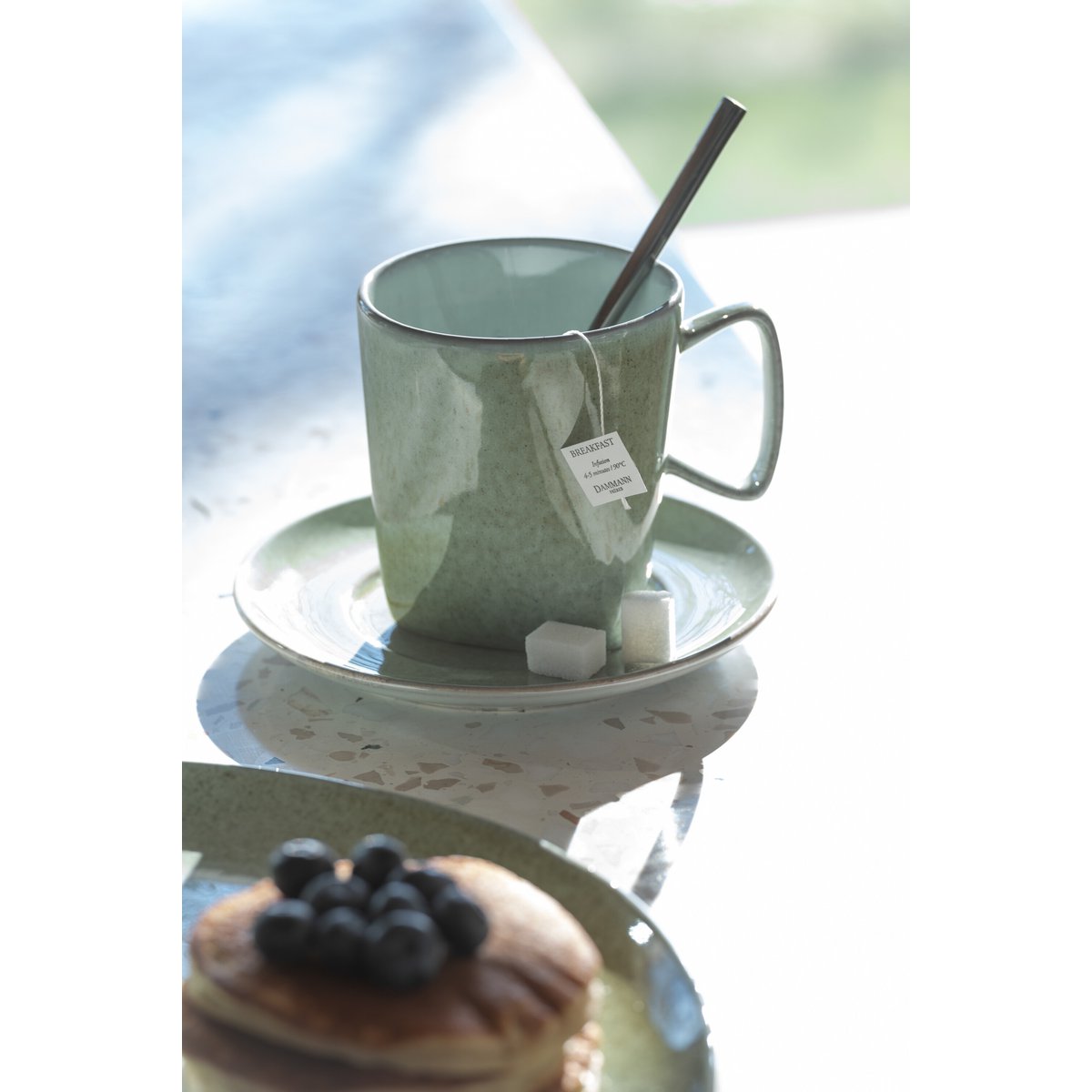 J-Line - Tasse Speckle - Porcelaine - Menthe