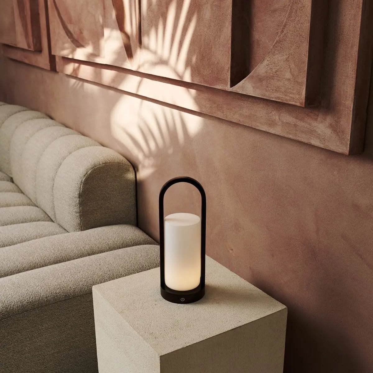 Tavellio-Amsterdam - Evie Donkerbruine Oplaadbare Houten Tafellamp – Dimbaar & Snoerloos