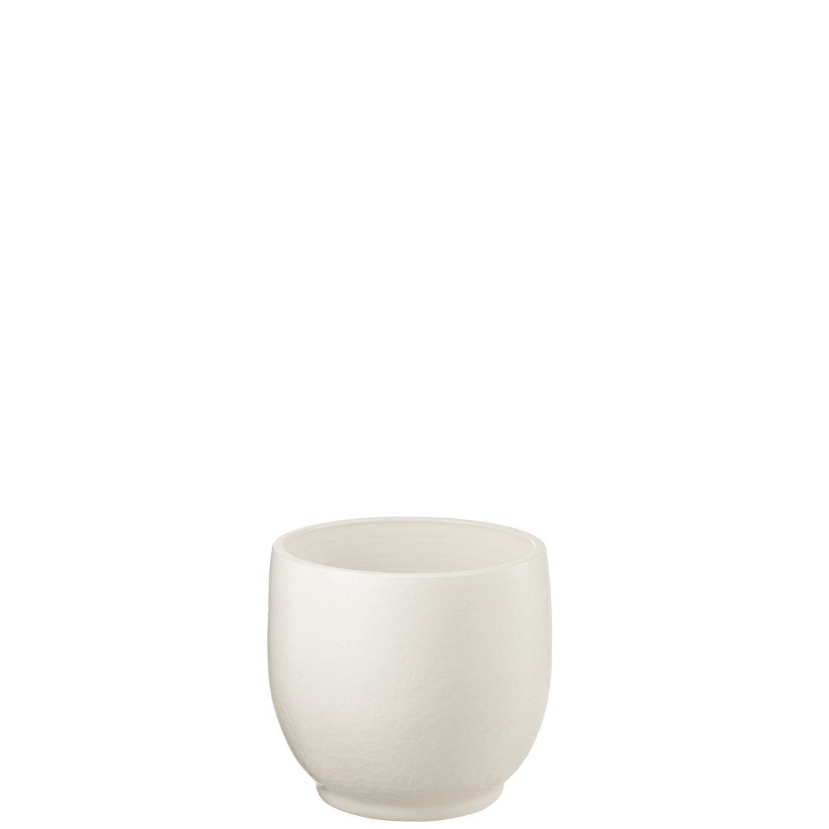 J-Line - Pot de Fleurs Ying - Céramique - Blanc - Petit - Ø29,00cm