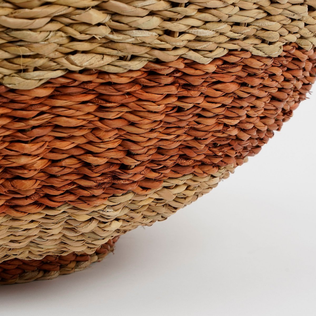 Mica Decorations - Panier de Rangement Tacoma avec Couvercle - H48 x Ø55 cm - Jute - Orange