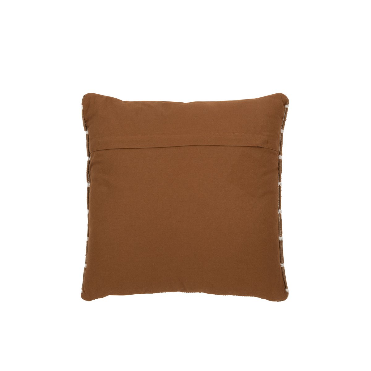 J-Line - Coussin décoratif Lines Outdoor - Polyester - Marron/Blanc