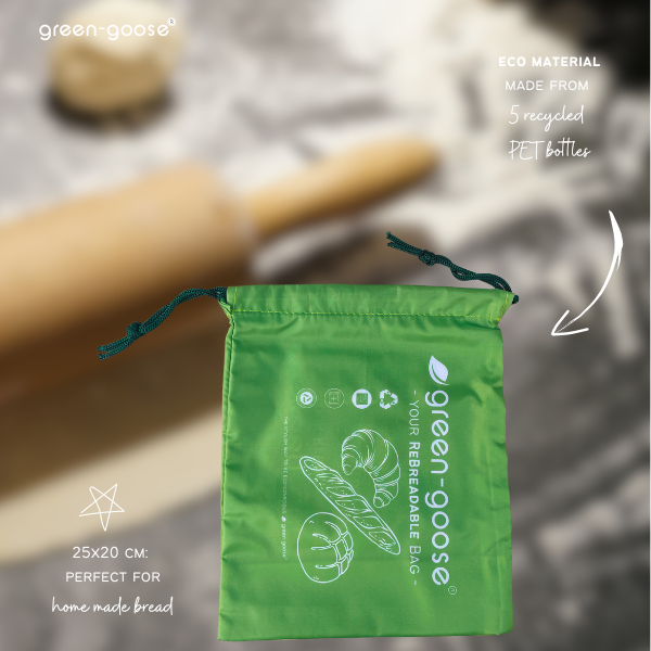 green-goose - Herbruikbare rPet Broodzakkenset