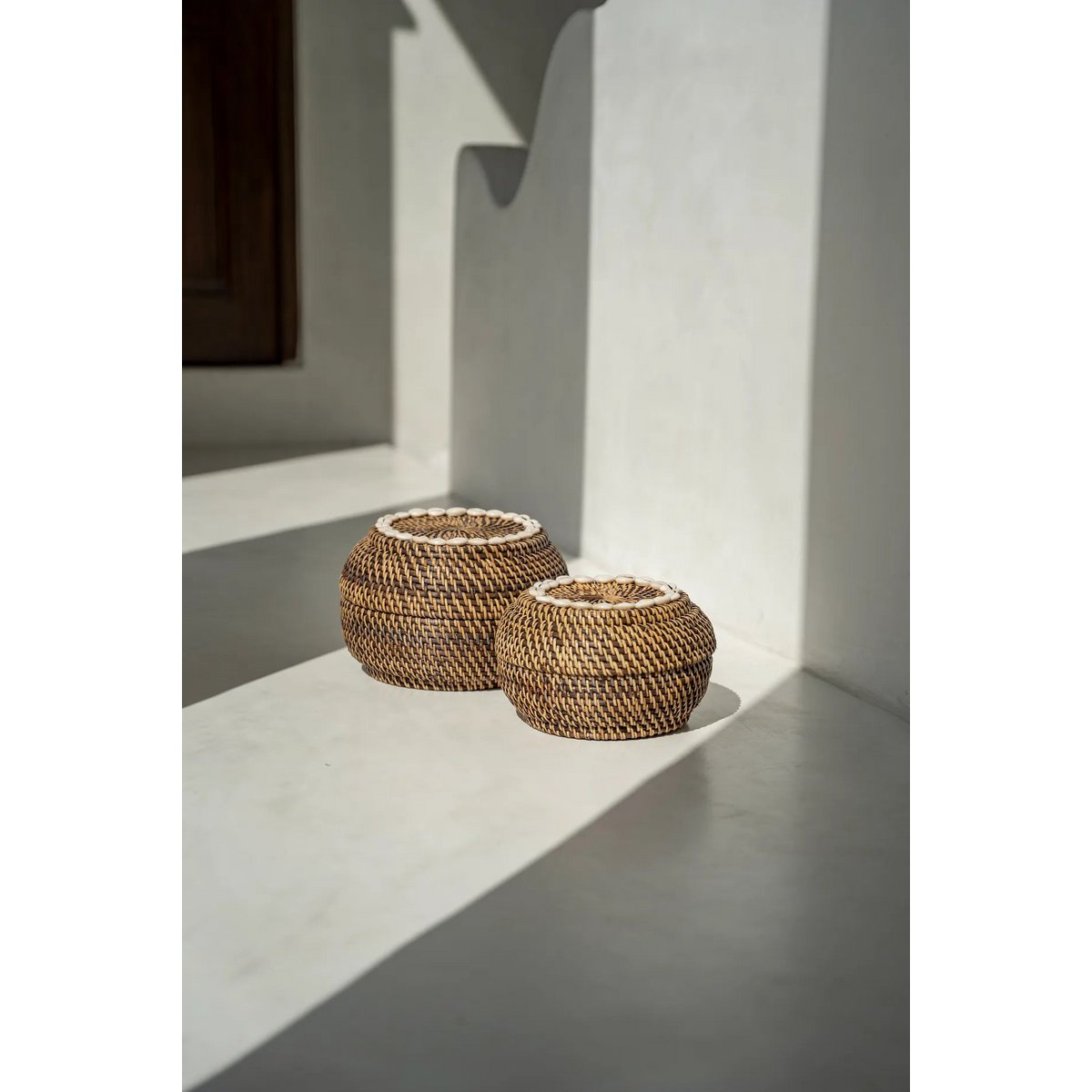 Bazar Bizar - Panier 'Colonial Peek-a-Boo' (Marron Naturel, M)