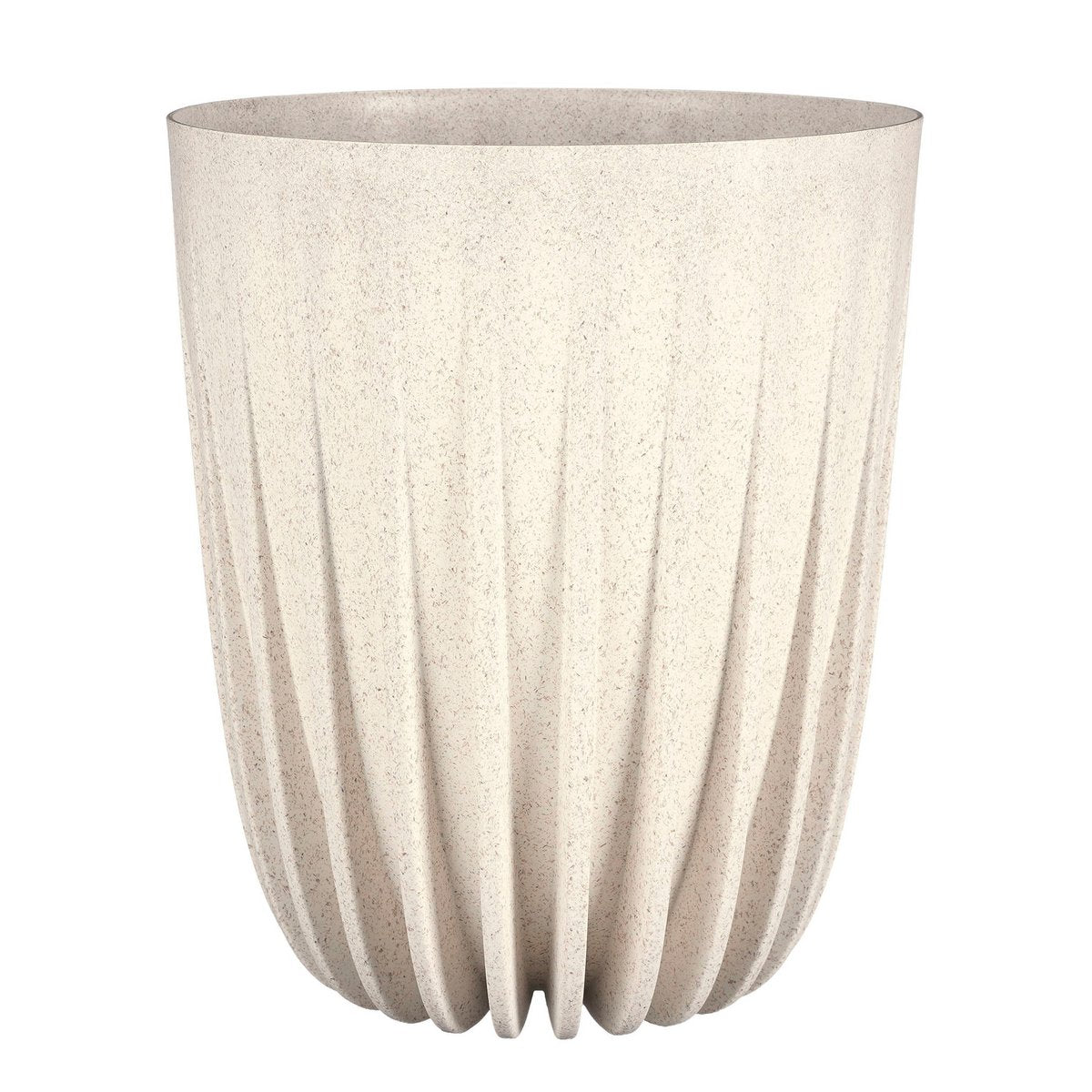 Mica Décorations - Pot de Fleur Lungo - H46 x Ø39 cm - Polypropylène - FSC Mix - Blanc Cassé