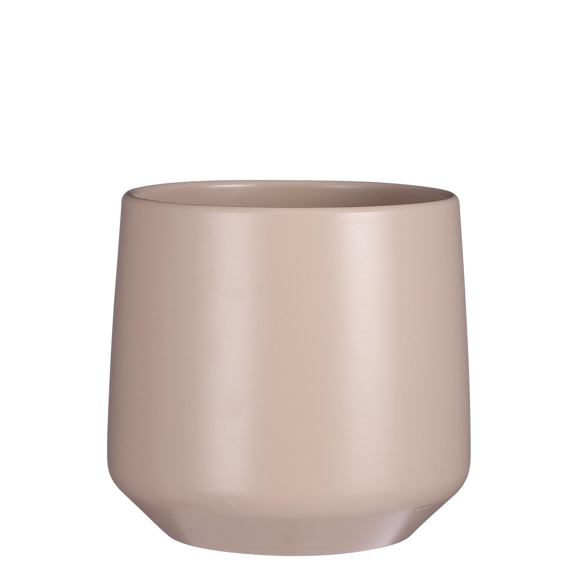 Mica Décorations - Pot de Fleur Ambre - H26 x Ø28 cm - Mat - Rose Clair