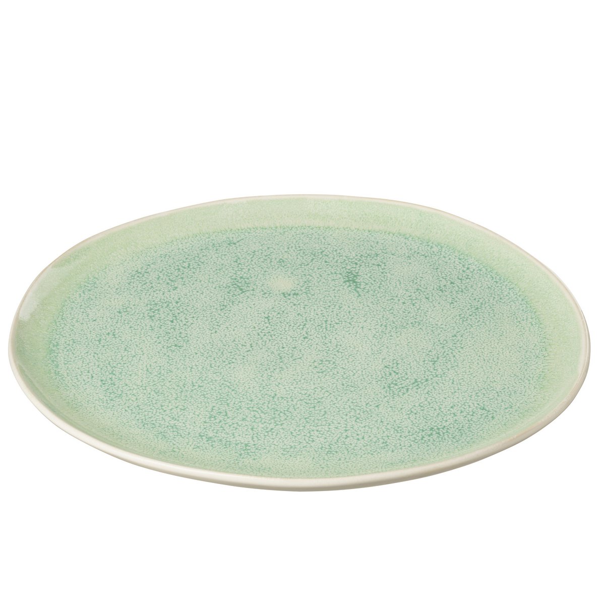 J-Line - Assiette Lara - Porcelaine - Vert - Grand