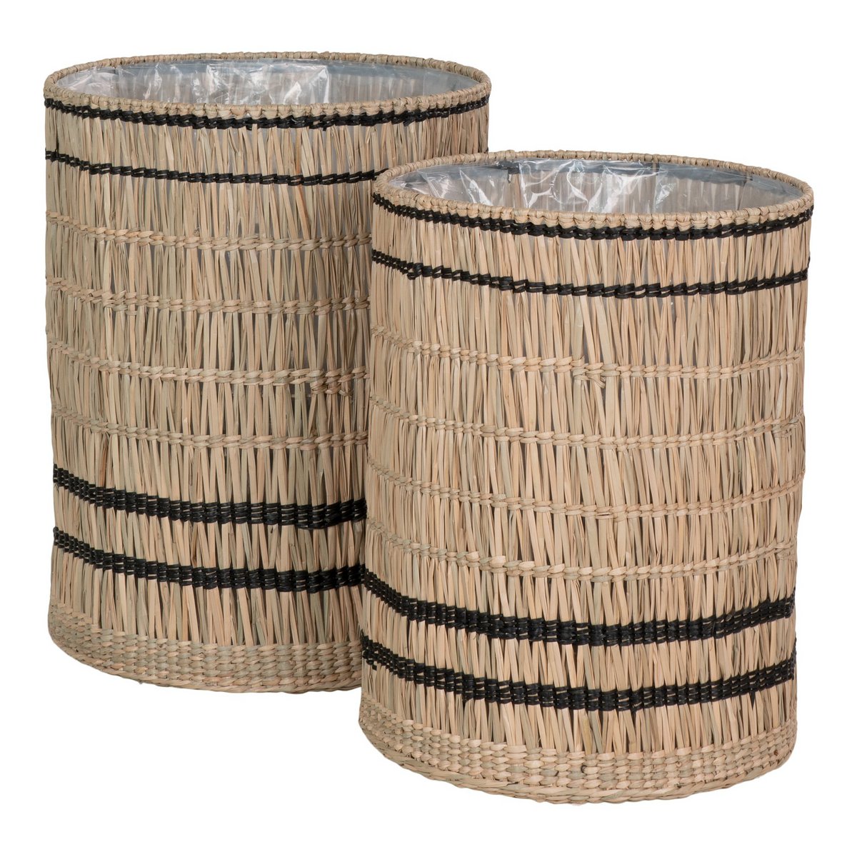 House Nordic - Vinh Planter - Plantenbak, zeegras, rond, naturel, set van 2