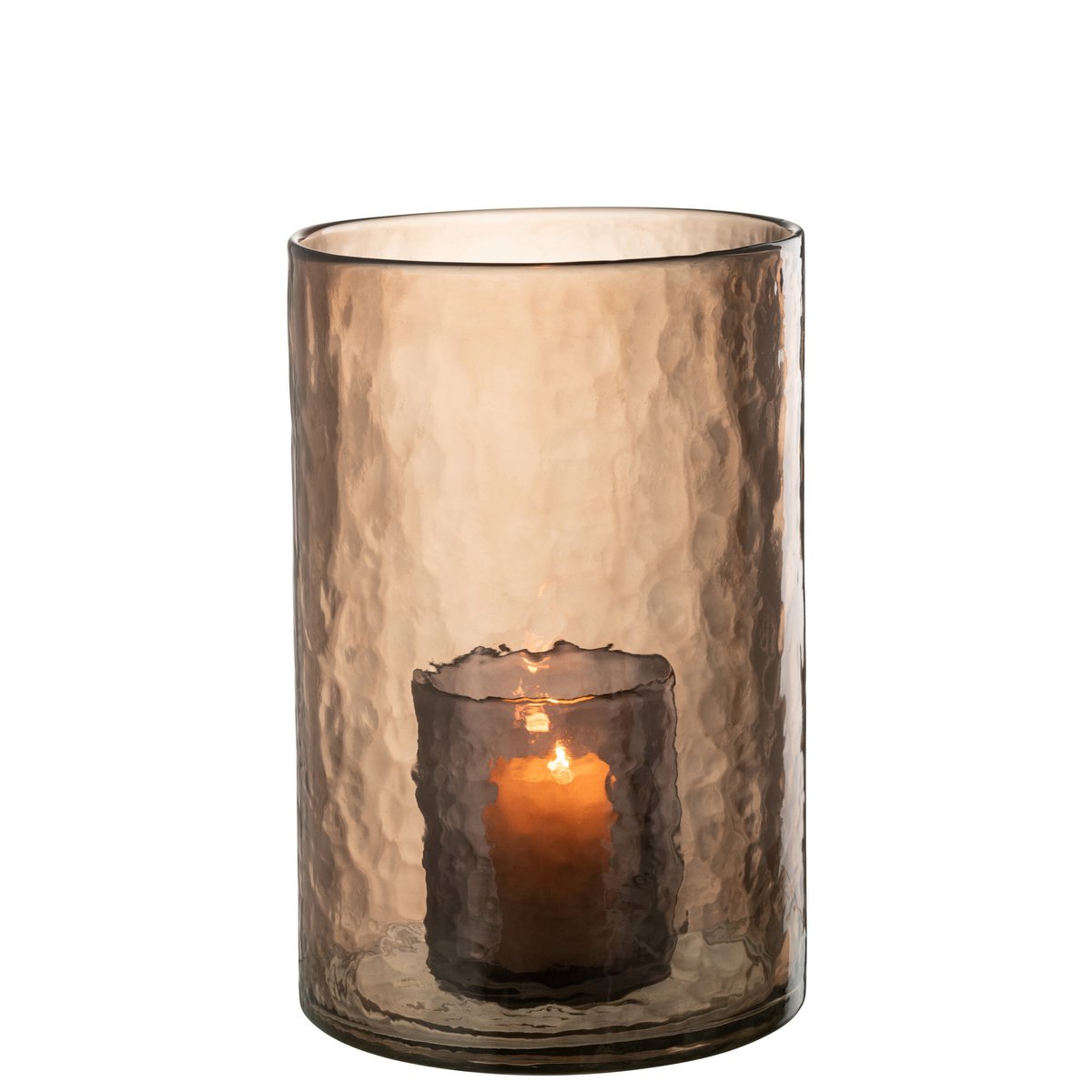 J-Line - Lanterne Double Verre Ocre Large