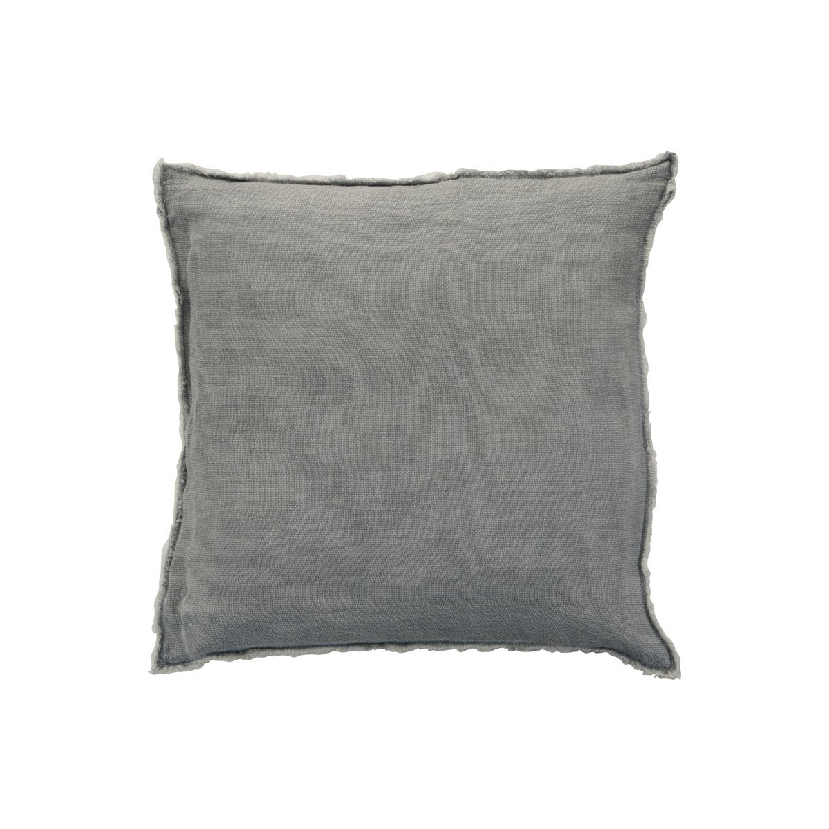 J-Line - Coussin Stonewashed - Lin - Bleu-gris