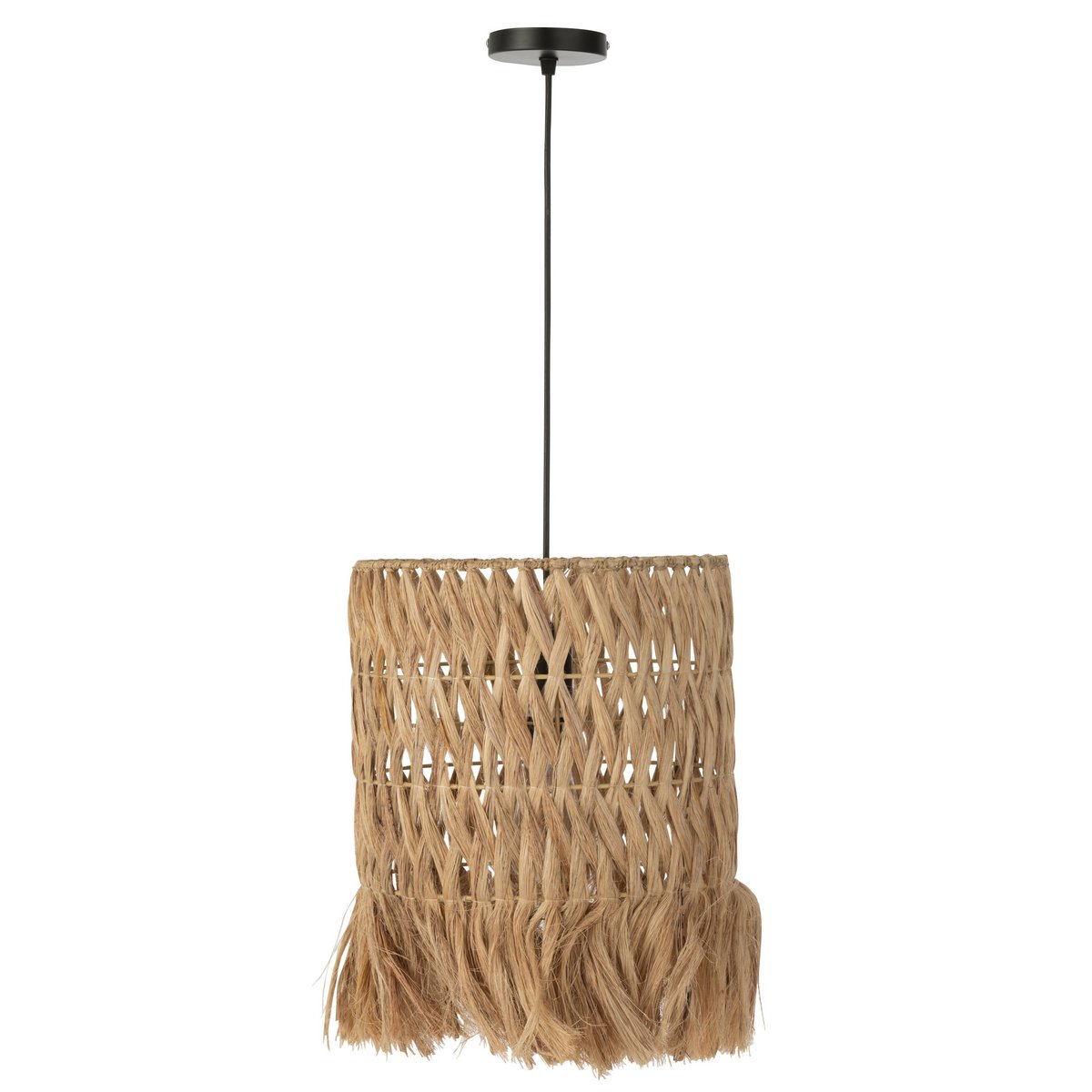 J-Line - Hanglamp Rond - Bananenbladeren - Naturel