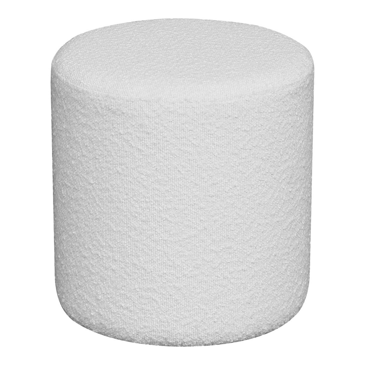 House Nordic - Ejby Pouf - Pouf frisé, blanc, Ø34x36 cm, HN1232