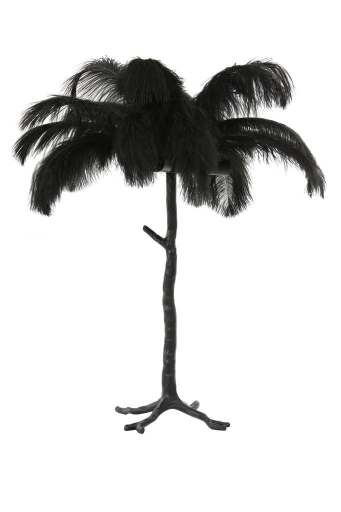 Light &amp; Living - Lampe de table 'Feather' (Noir)