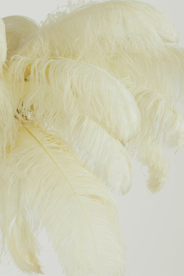 Light &amp; Living - Lampe suspendue 'Feather' (Or et Blanc)