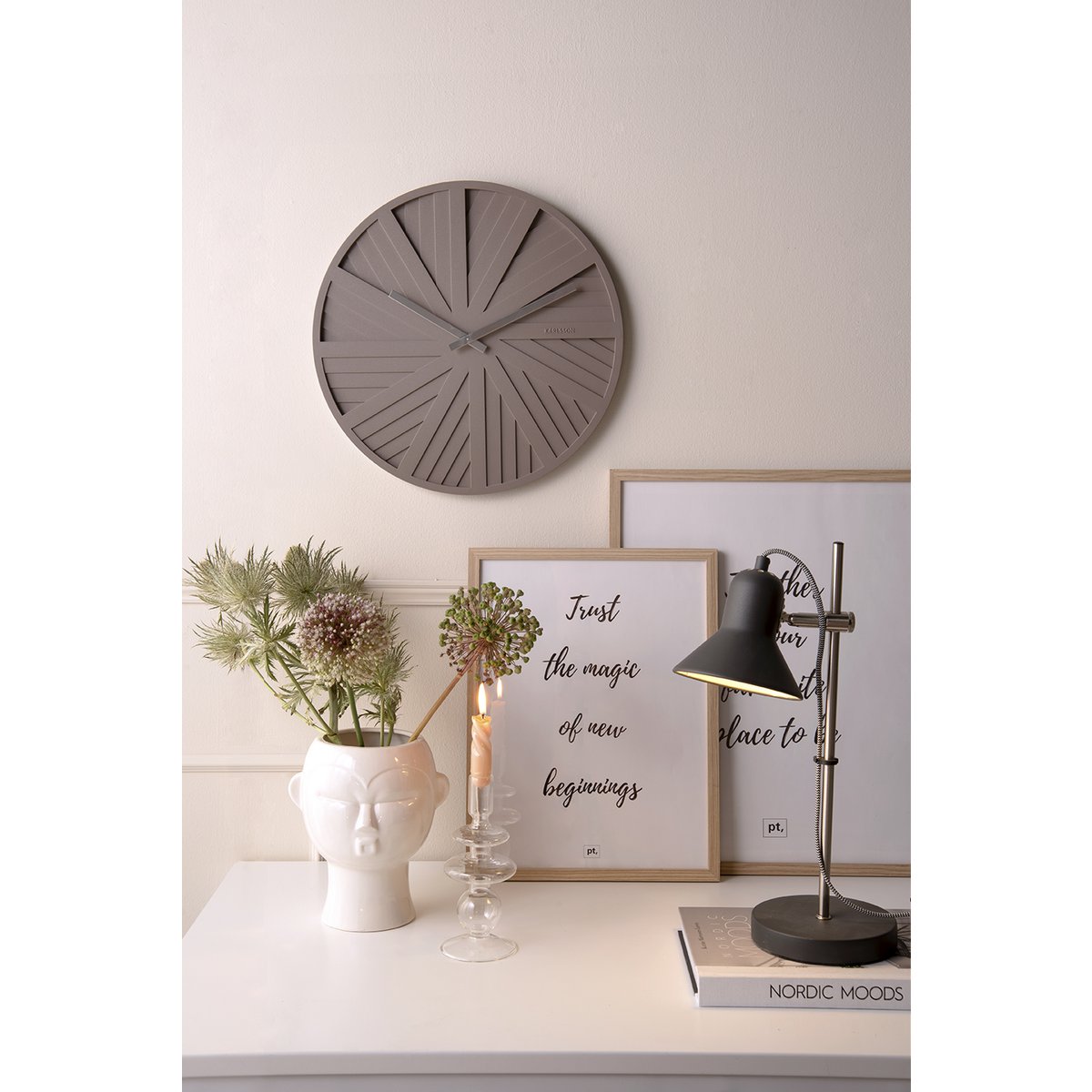 Karlsson - Coulisses d'horloge murale - KA5839GY