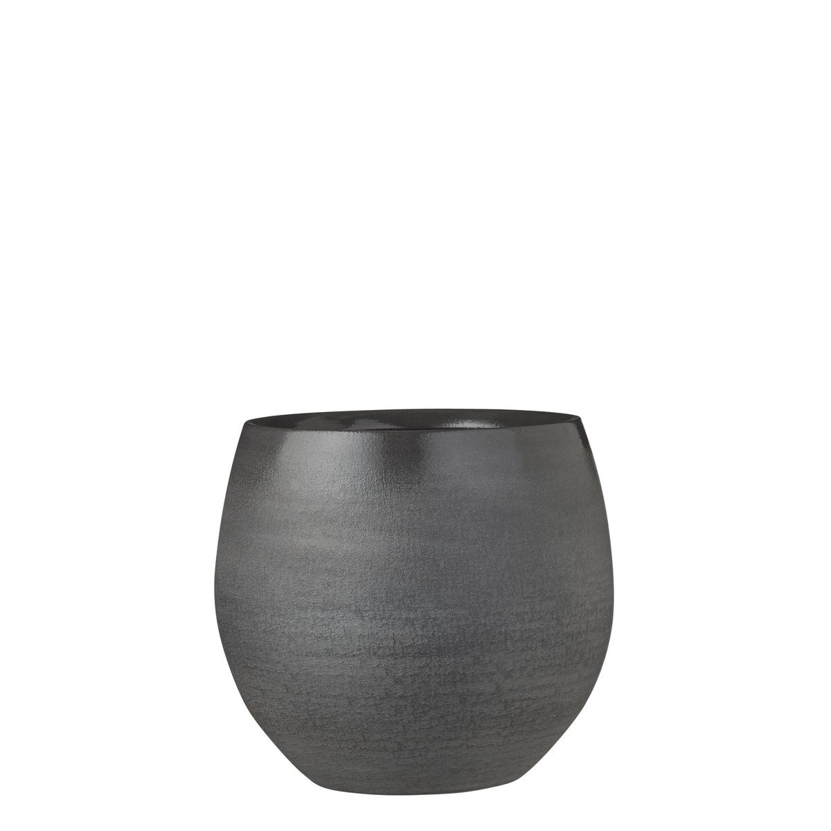 Mica Décorations - Pot de Fleur Douro - H20 x Ø23 cm - Terre Cuite - Gris Foncé