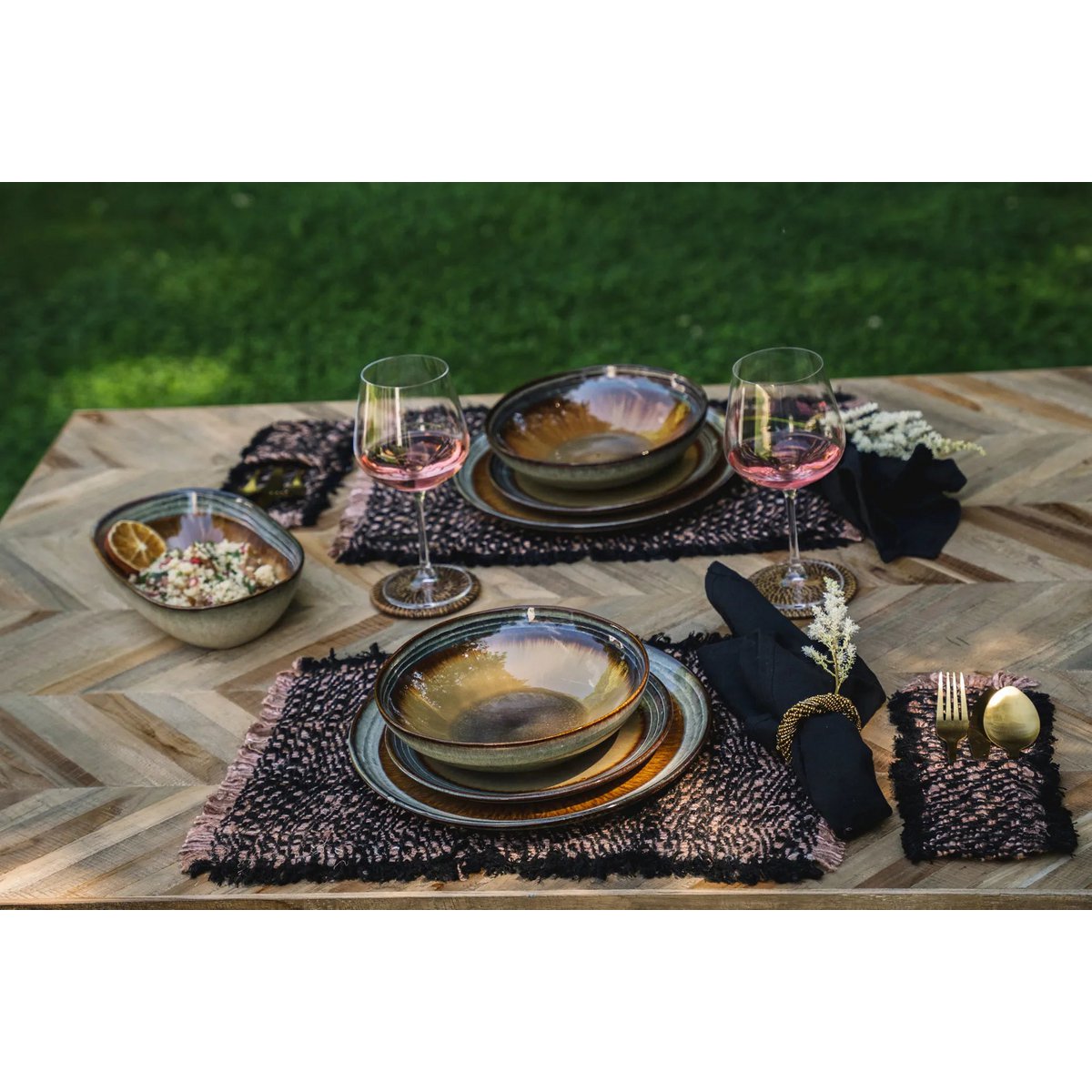 Bazar Bizar - Sets de table 'Oh My Gee' (Cuivre Noir, Lot de 4)